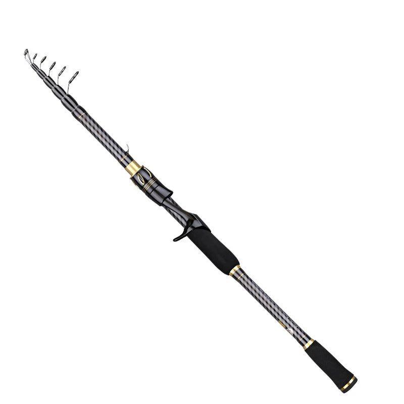 MBLN Carbon Fiber Fishing Rod 1.8-3.6M Telescopic Fishing Lure Rod Spinning Casting Portable Rod M Power