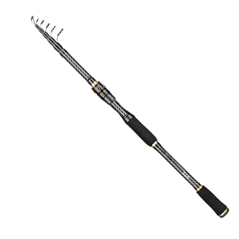 MBLN Carbon Fiber Fishing Rod 1.8-3.6M Telescopic Fishing Lure Rod Spinning Casting Portable Rod M Power