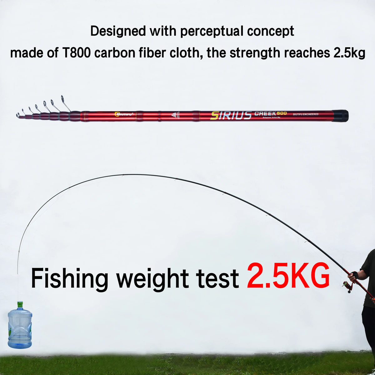 BIUTIFU Telescopic Bolognese Fishing Rods 4.0/4.5/5/6.0/6.5m T800 Carbon Travel UltraLight Spinning Float Outdoor 30g Trout Pole